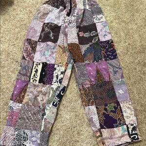 Jaded Gypsy Patchwork Boho Wide-Leg Pants L/XL